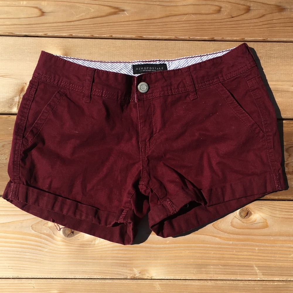 Burgundy midi shorts Aeropostale